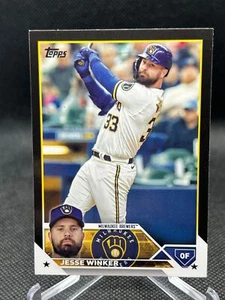 2023 Topps Update JESSE WINKER BLACK PARALLEL 26/72 BREWERS US319 - Picture 1 of 2