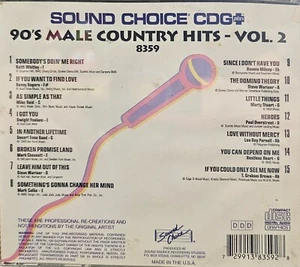 SC8359 COUNTRY HITS SOUND CHOICE KARAOKE CDG - Picture 1 of 1
