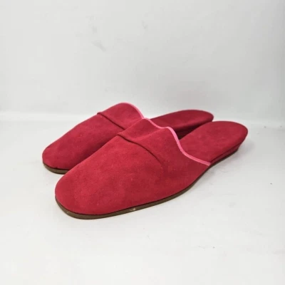 Daniel Green Comfy Slippers Women Size 8.5 Pink Suede Slides Bedroom Shoes Wedge - Image 1 of 4