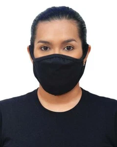 24 PACK of Reusable 100% Cotton Black Face Mask Mouth Free Postage Bulk Washable - Picture 1 of 5