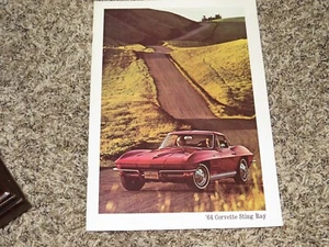 Chevrolet Corvette 1964 concesionario venta-show folleto, roadster, cupé - Imagen 1 de 4