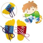 Non Woven Shoelace Practice Slippers Threading Toy Kids Slippers