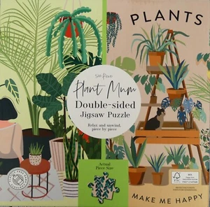 Plant Lovers Double Sided 500 Pieces Jigsaw Puzzle - 'PLANTS MAKE ME HAPPY" - Imagen 1 de 9