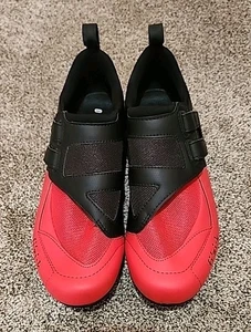 Fizik Transiro R4 Powerstrap Triathlon Shoes Black/Red SIZE EU 44 US 10-3/4 US - Picture 1 of 7