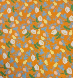 Heather Ross Studio Edit Quilt Fabric - Orange Flowers - #37027D - 1/2 Yd - New - Picture 1 of 1