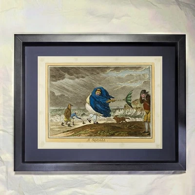 Arte James Gillray "A Squall" enmarcado personalizado Foto 1 de 3