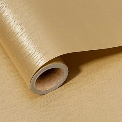 Kraft Paper Roll 17" 33 ft Solid Gold Color Pearly-Lustre Paper Shiny Textured