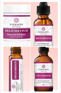 Huge Helichrysum Vitality extracts set 4oz! & 30ml Dropper ,10ml Balm & Roller - Picture 1 of 5