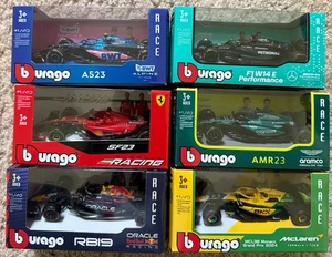 BBURAGO FORMULA RACING CARS 1/43 scale x 6 new boxed - Picture 1 of 9