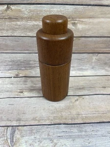 Vintage MCM Nissan Teak Wood Salt Shaker and Pepper Mill /Grinder Denmark - Picture 1 of 12