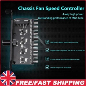 Universal Computer Regulator CPU Hub Splitter Cooler Speed Controller Adapter - Afbeelding 1 van 8