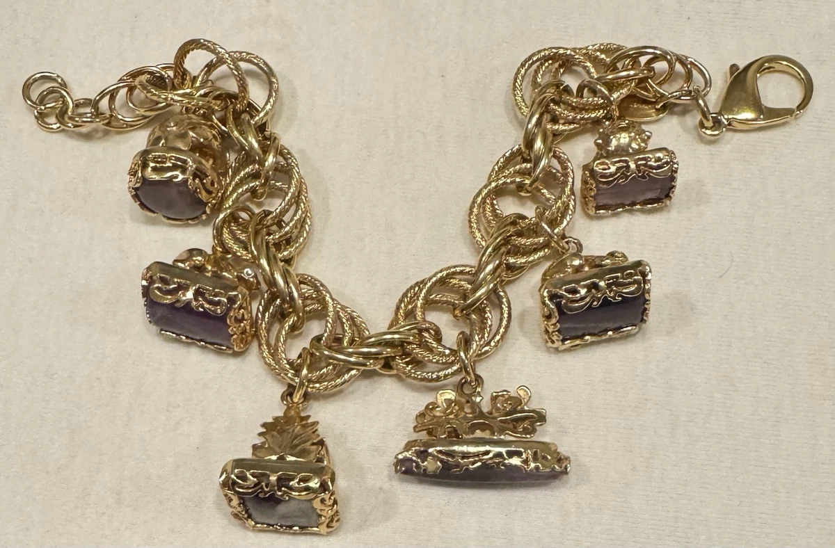 18k Gold Charm Bracelet In Vintage & Antique Fine Charms & Charm