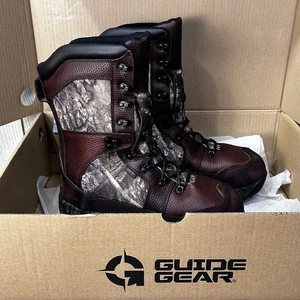 Guide Gear Men’s 9.5 Monolithic Extreme Insulated WP Camo Leather Hunting Boots - Picture 1 of 11