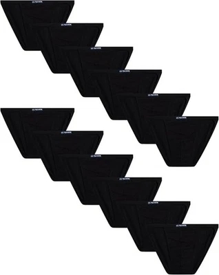 New Men's Comfort Cotton Stretch String Bikinis Briefs Underwear Black 3,6 or 12 - Image 1 of 4