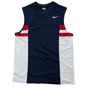 Nike T-Shirt Mens Size M Sleeveless Tank Top Basketball Blue Vintage Y2K - Picture 1 of 7