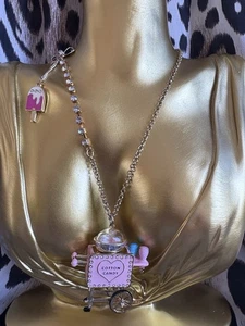 Betsey Johnson Vintage Candyland LARGE Cotton Candy Machine Popsicle Necklace - Picture 1 of 10