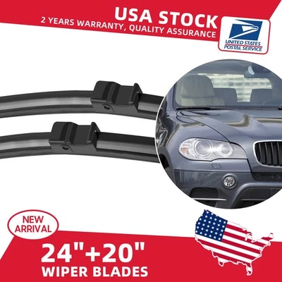 Limpiaparabrisas delantero compatible con BMW X5 E70 2007-2011 X6 E71 E72 2008-12 24"+20" Foto 1 de 4