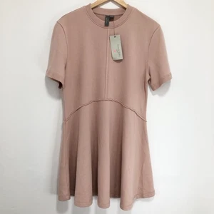 Camiseta Vestido Sweaty Betty Revive Mediano Rosa Brumoso Gimnasio Yoga Pilates Algodón - Imagen 1 de 20