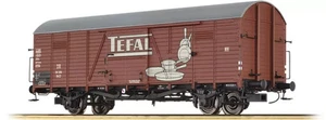 Vagón de mercancías cubierto BRAWA 1:87 H0 48740 GLR 22 "Tefal" de DB como nuevo en embalaje original - Imagen 1 de 3