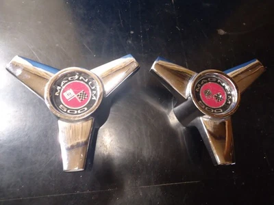 1 PAIR (2) MAGNUM 500 STEEL SPINNER CAP, MUSTANG,RANCHERO,FAIRLANE,TORINO,FALCON - Image 1 of 4