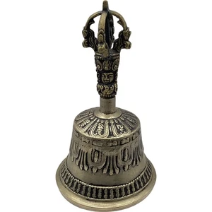 Tibetische Ritual Glocke Bronze Dorje Vajra Buddhist Tibet Design Antik WE - Bild 1 von 6