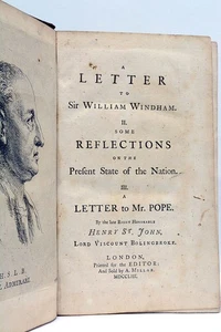 Antique Book ECONOMY-POLITICS Letter Collection BOLINGBROKE London 1753 - Picture 1 of 9