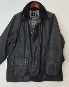 Chaqueta de algodón encerado Barbour Bedale talla 42 VENTA AL POR MENOR $415 código de color NY NAVY - Imagen 1 de 8