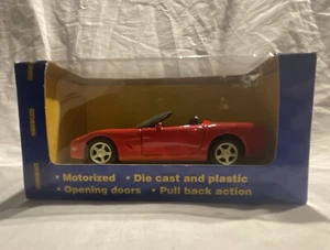 Maisto Road & Track Power Racer, Modelo Motorizado Diecast, 1:43, Corvette Rojo Nuevo en Caja - Imagen 1 de 8
