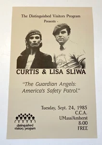 1985 Werbeplakat Curtis & Lisa Sliwa GUARDIAN ANGELS UMass Amherst - Bild 1 von 13