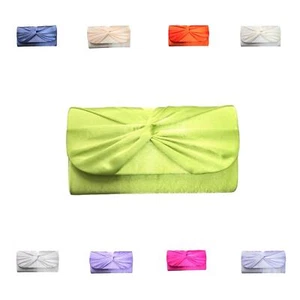 Gorgeous women's Satin clutch bag evening bag wedding party - Picture 1 of 12