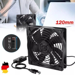 USB PC Ventilator lüfter 120mm Leise PC Gehäuselüfter Einstellbare Fan 5V 3 Modi - Bild 1 von 13
