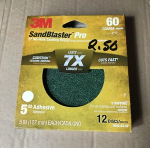 3M Sandblaster Pro 5" Sanding Discs 60 Grit Coarse 12 Pack    99431ES-SP - Picture 1 of 4