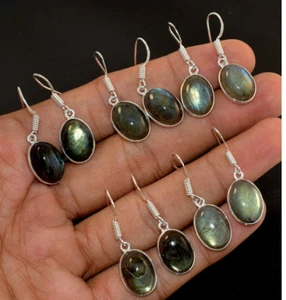 Labradorit Ohrringe 925 Sterling Silber Ohrringe Top Qualität Edelstein Schmuck~ - Bild 1 von 1