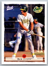 1995 Best #37 Ben Grieve SIGNED   Modesto A's