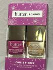 Butter London Chic & Fierce 2 Piece Mini Patent Shine Box Nail Lacquer Set New