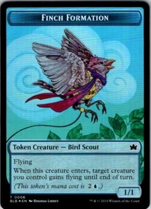 Magic the Gathering Foil Finch Formation Rabbit Token Bloomburrow MTG Free Ship - Picture 1 of 2