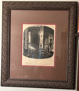 Charles Addams ADDAMS FAMILY Ltd Ed Print GO POISON HIM RIGHT BACK Framed 1939 - Picture 1 of 3