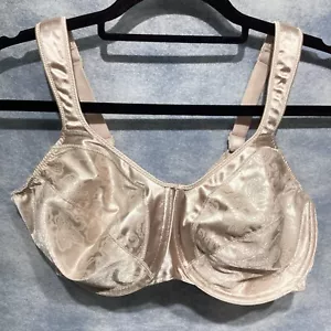 Bali Bra 36DD Beige Floral Knit Underwire Soft Cup - Picture 1 of 10