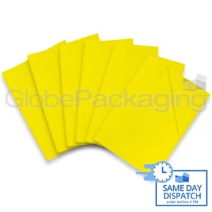 100 SHEETS OF YELLOW COLOURED ACID FREE TISSUE PAPER 375 x 500mm *HIGH QUALITY* - Picture 1 of 6