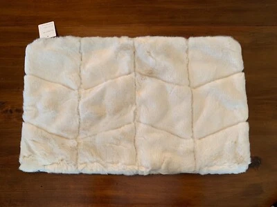 Pottery Barn / Quilted Alpaca Faux Fur Lumbar Pillow Cover, 16 x 26", Ivory NWT - Image 1 of 2