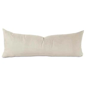 Velvet Extra Long Lumbar Pillow Cover 13x36 in Ivory - Picture 1 of 1