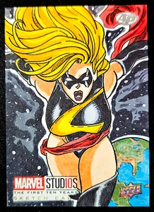 MS MARVEL 2019 UD Marvel Studios I primi dieci anni AP carta schizzo artista 1/1 - Foto 1 di 2