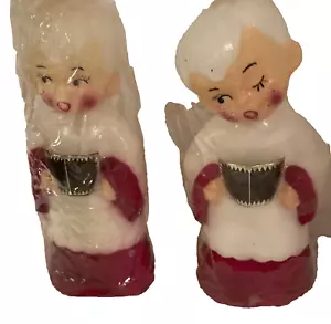 NOS Vintage Cellophane 2 Choir Boy Christmas Candles Holiday 5" Japan # 5150 - Picture 1 of 7