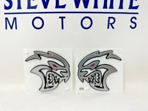 22-23 Dodge Challenger Hellcat Redeye Left & Right Satin Chrome Feder Nameplate - Bild 1 von 6