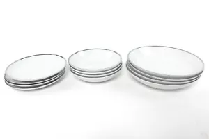 Harmony House MODERNE 3545 China Dinner Bowl & Plate 12 Piece Set Elegant - Picture 1 of 8