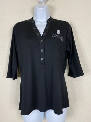 Nuevo con etiquetas Polo Ogio Mujer Talla M Negro Baylor University Executive MBA Manga 3/4 Foto 1 de 4