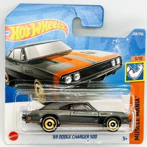Cargador Dodg 500 Mattel Hot Wheels 09/250 "Muscle Mania" 3/10 '69 en gris, ¡sin usar! - Imagen 1 de 3