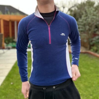 Trespass Fleece Jacket Blue Jumper Women's Size Small 8-10 Festival Sweater - Image 1 of 4