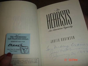 SIGNED "HEARSTS" CALIFORNIA HISTORY JUDITH ROBINSON - Picture 1 of 4
