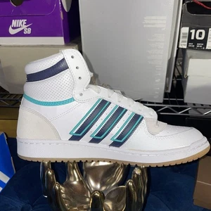 ZAPATOS Adidas Originales TOP TEN RB para Hombres Blanco/Azul Marino/Semi Como Nuevos Rush GX0754 Talla 9 - Imagen 1 de 12